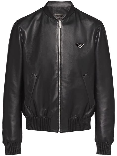 prada leather bomber